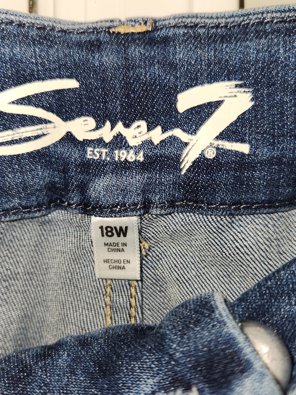 Bundle Of 2 7Seven For All Mankind Jen7 Size 18W Jean Pants And Jean Shorts - Picture 3 of 15
